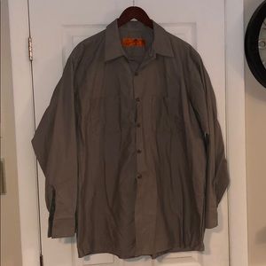 XLG RED KAP Tan Long sleeve Button up Shirt